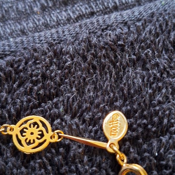 Vintage 1970's Gold Plated Flowerlace Necklace By Avon - Picture 3 of 4